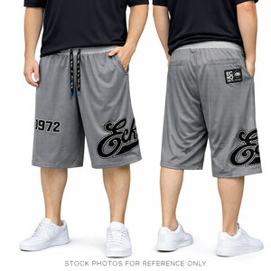 Ecko Unltd Mesh Shorts Men Size L Gray Streetwear Y2K Hip Hop Athletic Basketbal